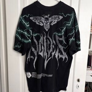 Darc Sport Lightning Corazon Moth Premium Oversized Tee in Black - Large